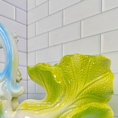 tượng sứ hồ lô bắp cải, tượng trang trí nhà cửa